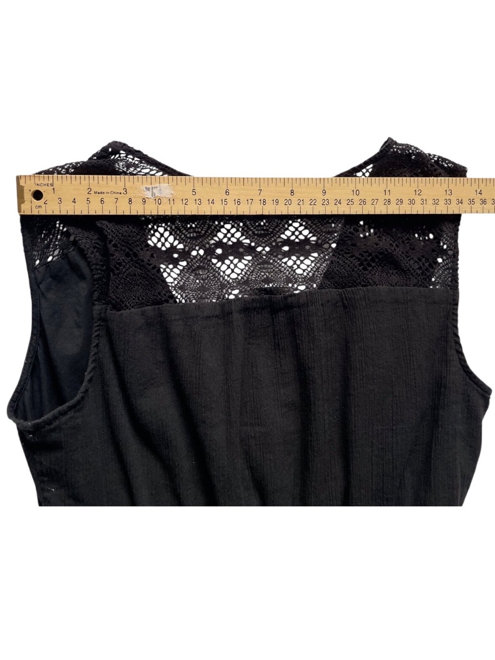 Eddie Bauer Black Sleeveless Lace Trim Lining Women's Dress, 6 - Picture 8 of 12